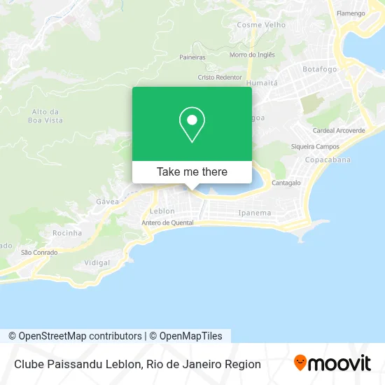 Clube Paissandu Leblon map