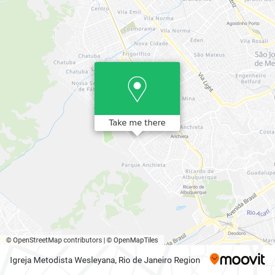 Mapa Igreja Metodista Wesleyana