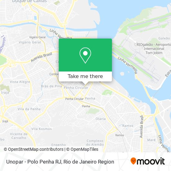 Unopar - Polo Penha RJ map