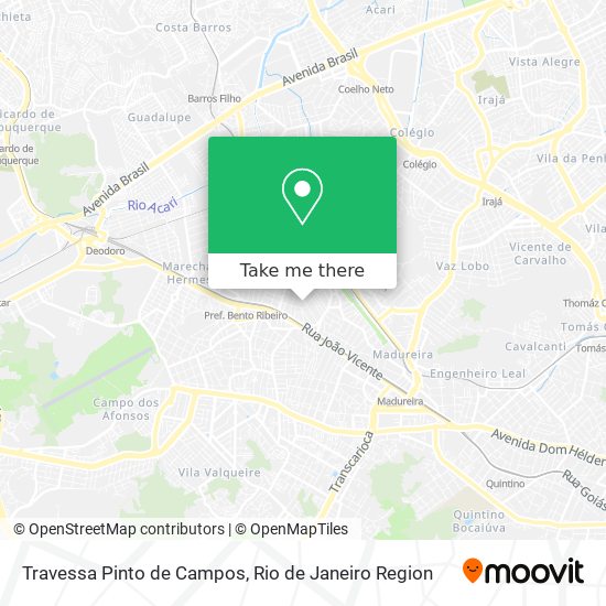 Mapa Travessa Pinto de Campos