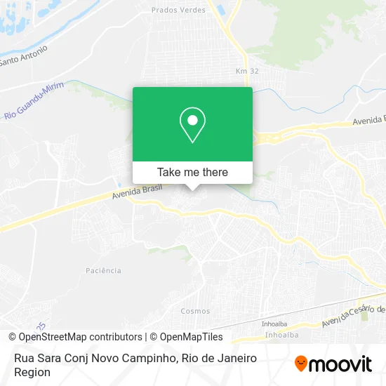 Rua Sara Conj Novo Campinho map