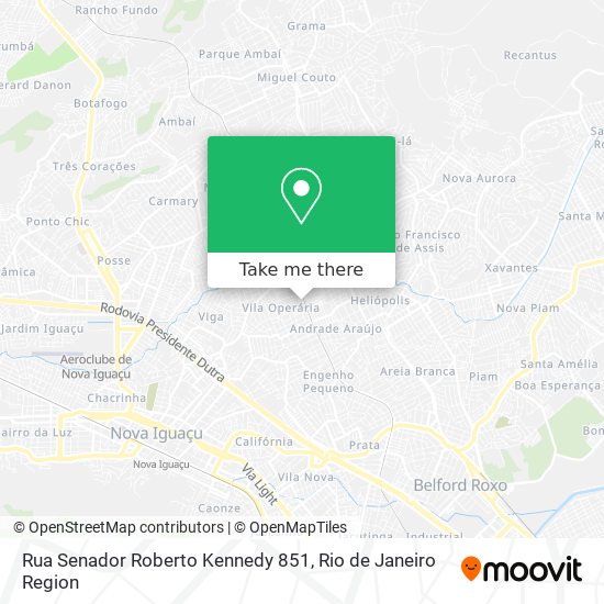 Mapa Rua Senador Roberto Kennedy 851