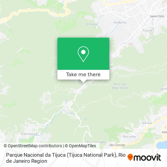 Parque Nacional da Tijuca (Tijuca National Park) map