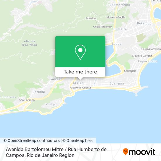 Mapa Avenida Bartolomeu Mitre / Rua Humberto de Campos