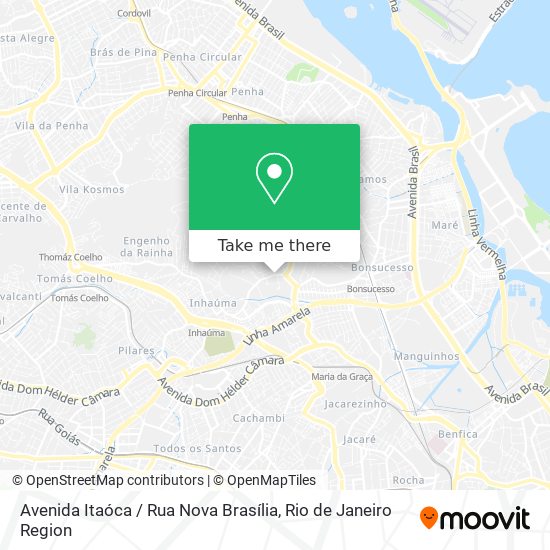 Mapa Avenida Itaóca / Rua Nova Brasília