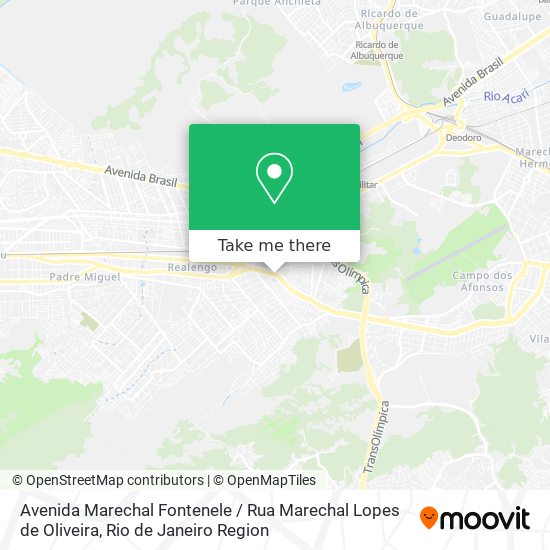 Mapa Avenida Marechal Fontenele / Rua Marechal Lopes de Oliveira
