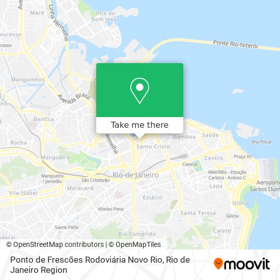 Mapa Ponto de Frescões Rodoviária Novo Rio