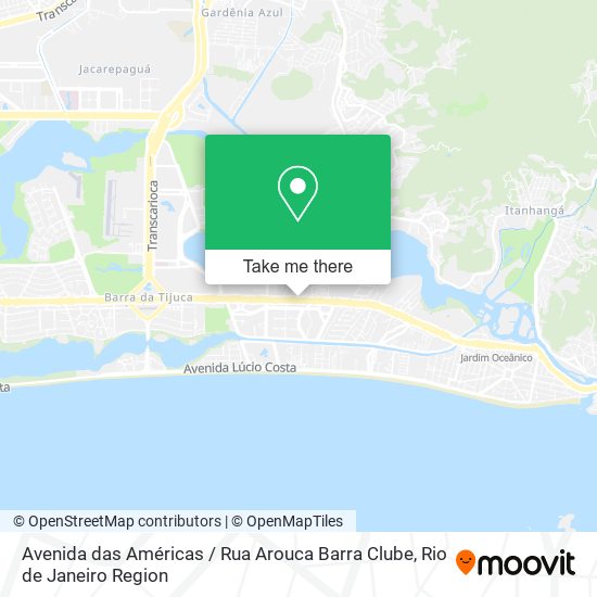 Avenida das Américas / Rua Arouca Barra Clube map