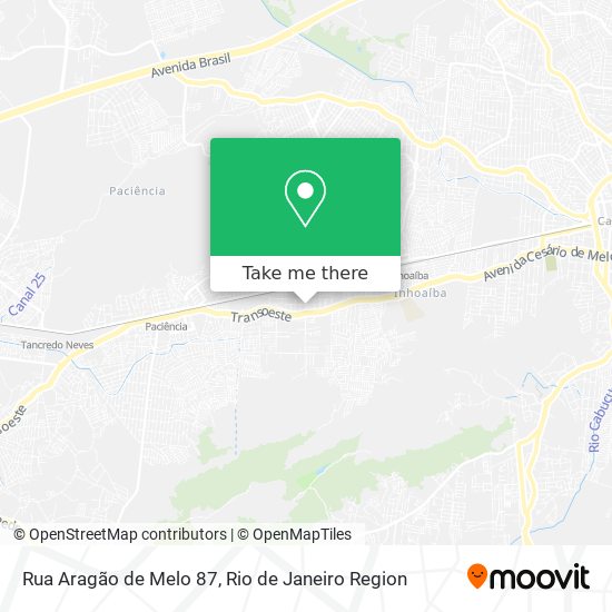 Mapa Rua Aragão de Melo 87