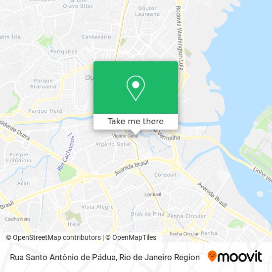 Mapa Rua Santo Antônio de Pádua