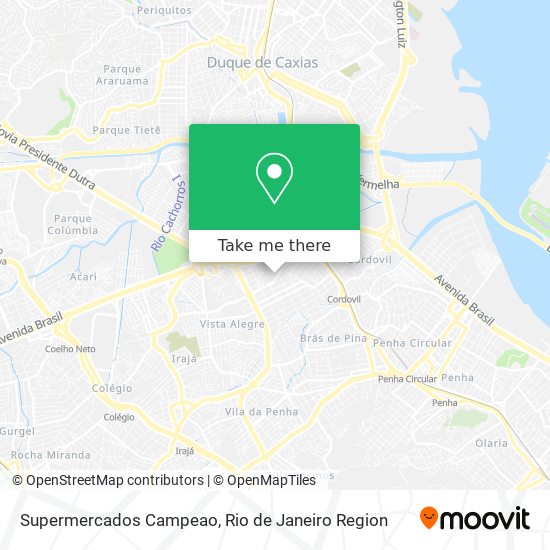 Supermercados Campeao map