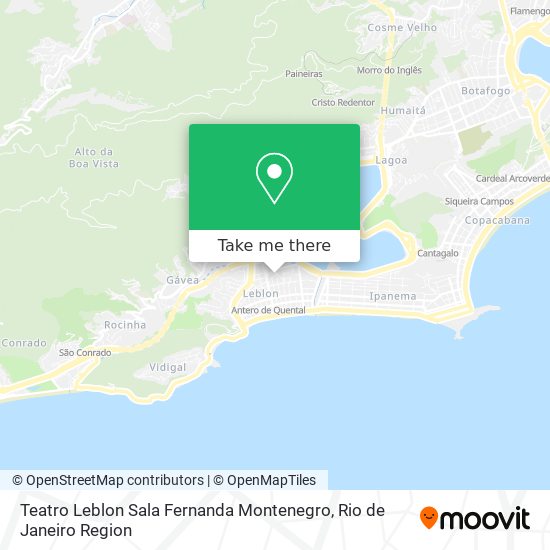 Teatro Leblon Sala Fernanda Montenegro map