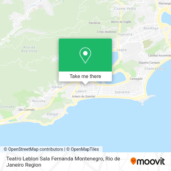 Teatro Leblon Sala Fernanda Montenegro map