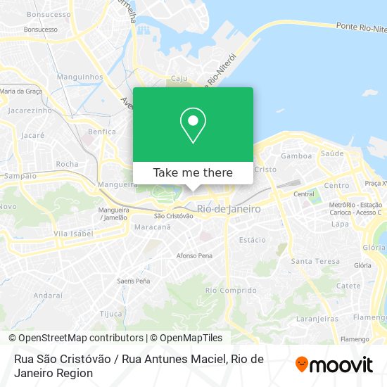 Mapa Rua São Cristóvão / Rua Antunes Maciel