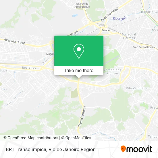 BRT Transolímpica map