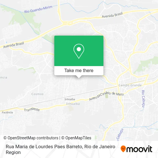 Rua Maria de Lourdes Paes Barreto map