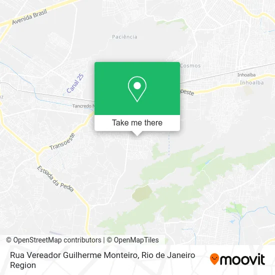 Rua Vereador Guilherme Monteiro map