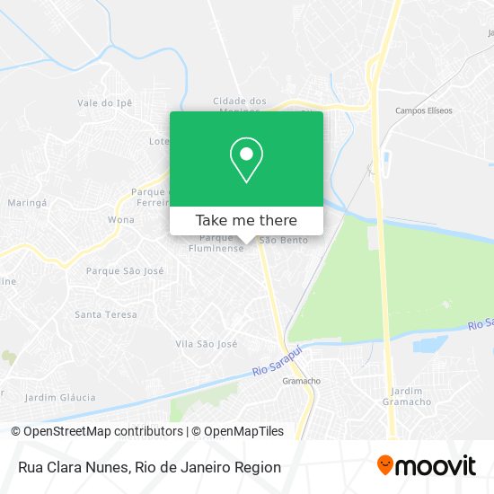 Mapa Rua Clara Nunes