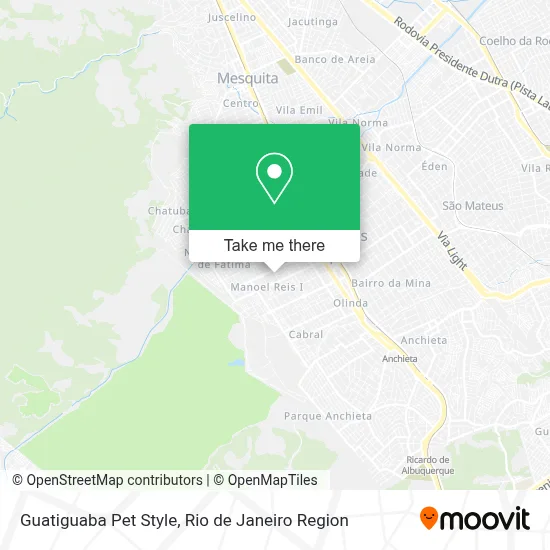 Guatiguaba Pet Style map