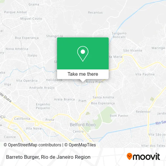 Barreto Burger map