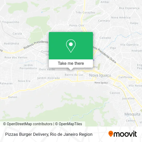 Pizzas Burger Delivery map