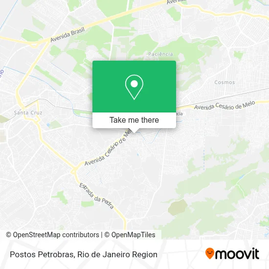Postos Petrobras map
