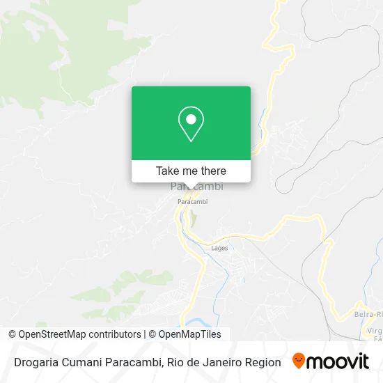 Drogaria Cumani Paracambi map