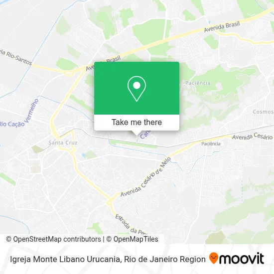 Igreja Monte Libano Urucania map