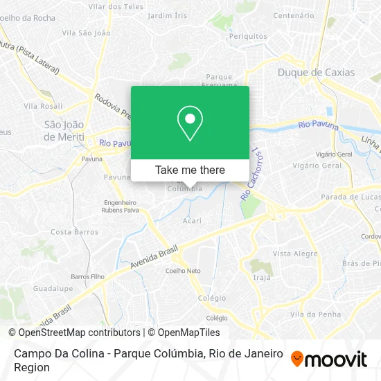 Campo Da Colina - Parque Colúmbia map