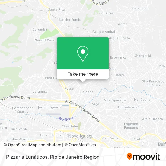 Pizzaria Lunáticos map