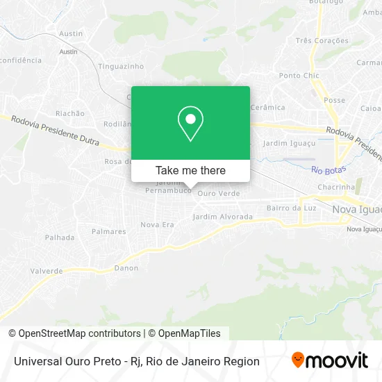 Universal Ouro Preto - Rj map