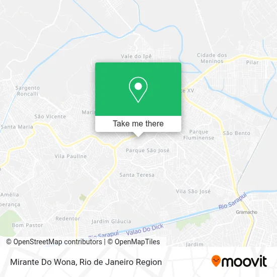 Mirante Do Wona map