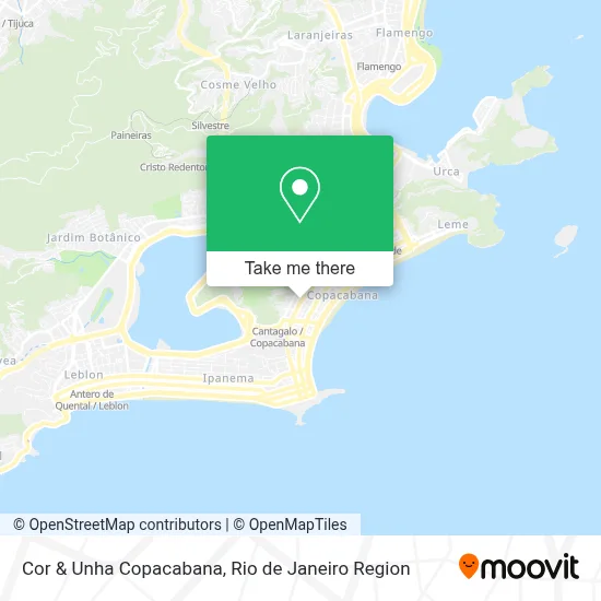 Cor & Unha Copacabana map