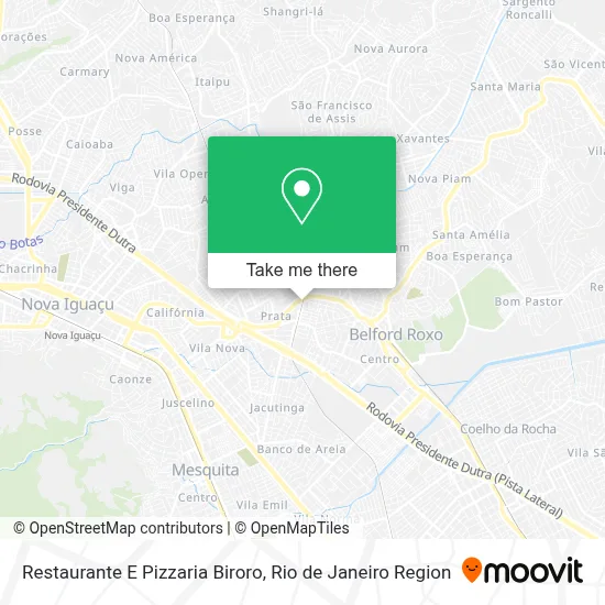 Restaurante E Pizzaria Biroro map