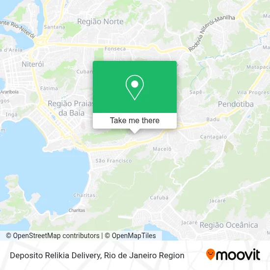 Deposito Relikia Delivery map