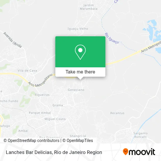 Lanches Bar Delicias map