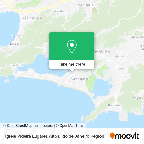 Igreja Videira Lugares Altos map