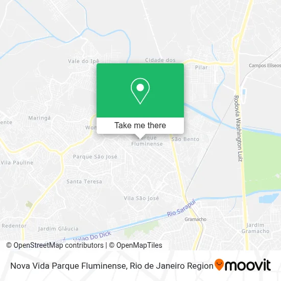 Nova Vida Parque Fluminense map