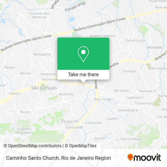 Caminho Santo Church map