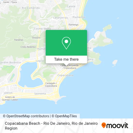 Copacabana Beach - Rio De Janeiro map