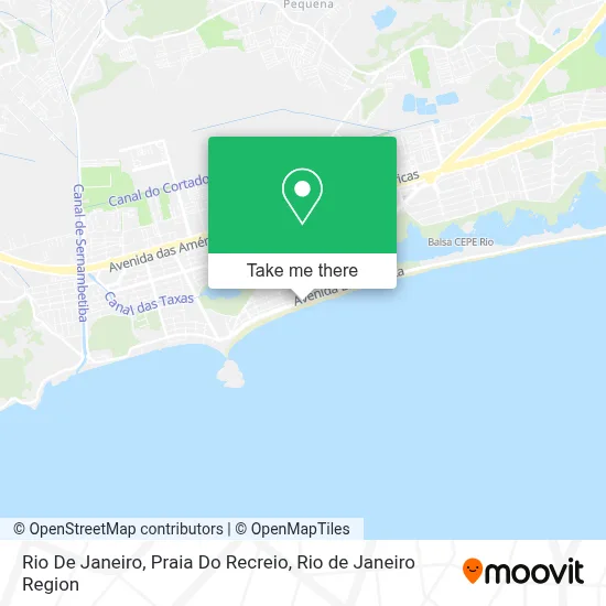 Rio De Janeiro, Praia Do Recreio map