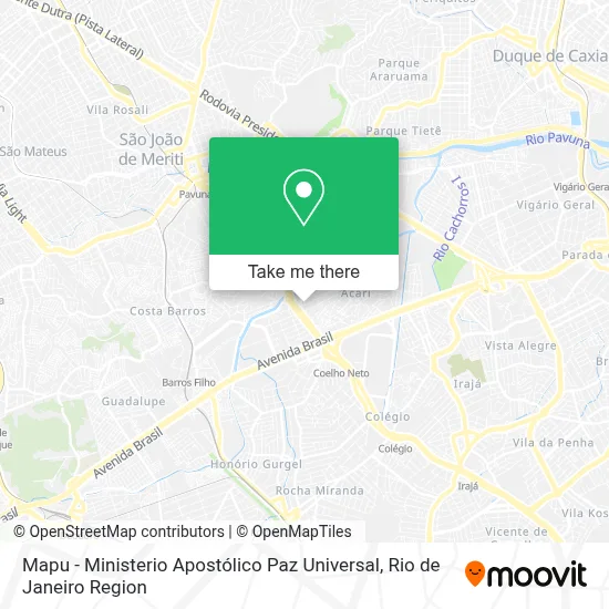 Mapu - Ministerio Apostólico Paz Universal map