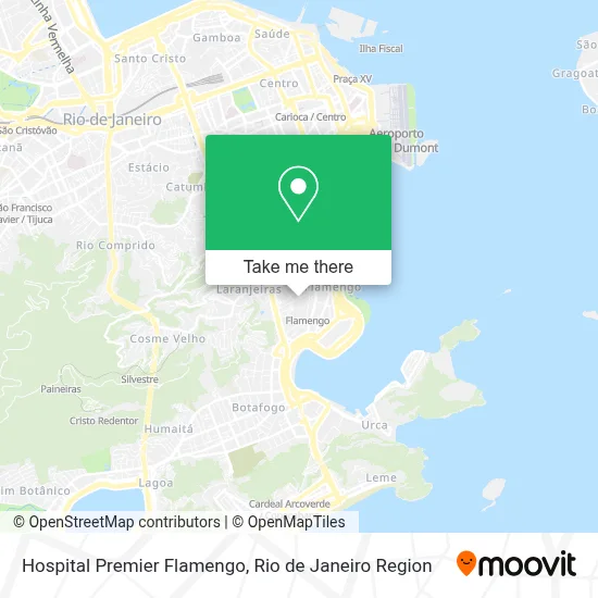 Hospital Premier Flamengo map