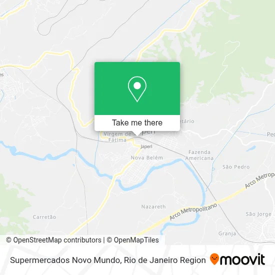 Supermercados Novo Mundo map