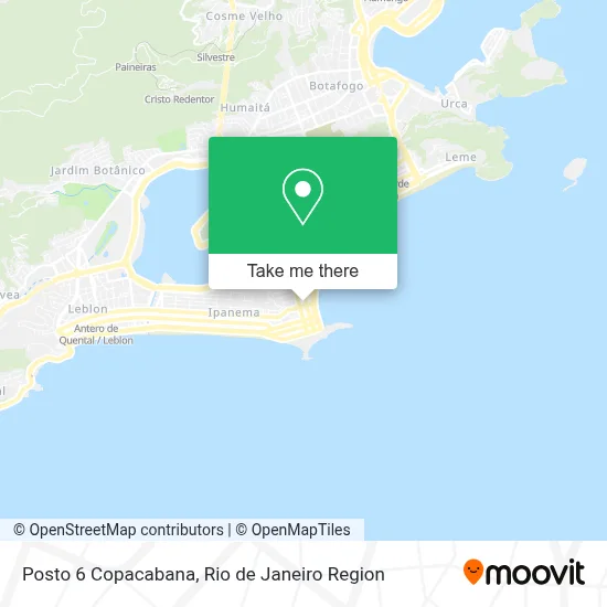 Posto 6 Copacabana map