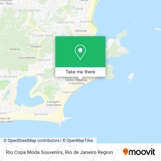 Rio Copa Moda Souvenirs map