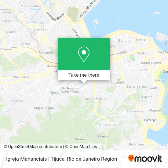 Igreja Mananciais | Tijuca map