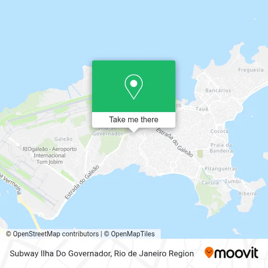 Subway Ilha Do Governador map