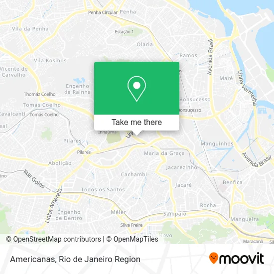 Americanas map