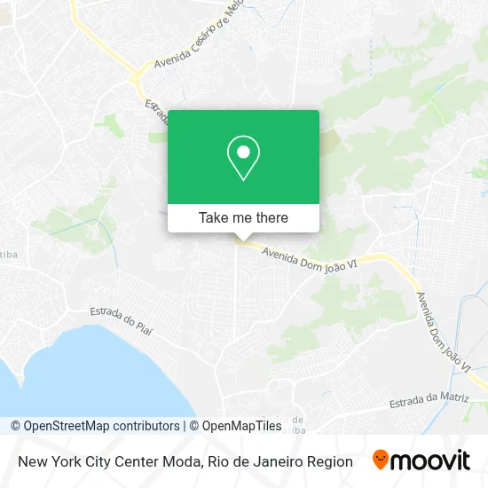 New York City Center Moda map
